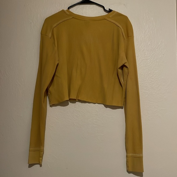WILD FABLE Waffle Cropped Long-Sleeve Top - Picture 3 of 3